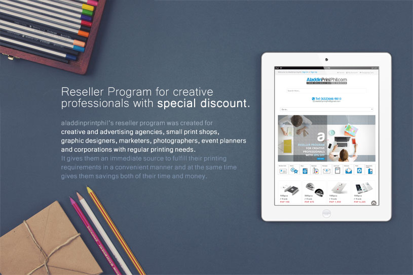 Reseller Program for creative professionals with 20% off